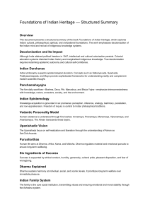 Foundations of Indian Heritage Summary