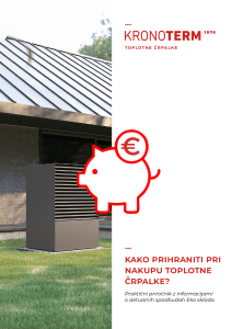 Prihranek pri nakupu toplotne črpalke
