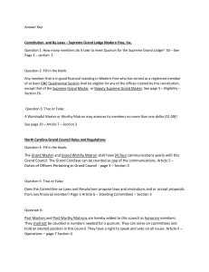 Fraternal Organization Bylaws Answer Key