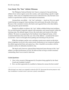 Star Athlete Dilemma Management Case Study