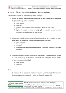 Actividad: Divisor de Voltaje y Diferenciales