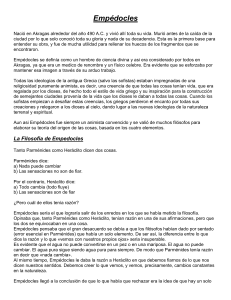 Filosof&iacute;a de Emp&eacute;docles: Los Cuatro Elementos