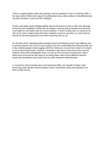 Bike Lanes vs Public Transport: Reducing City Traffic