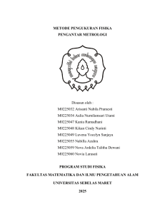 Fisika Metode Pengukuran Modul Metrologi