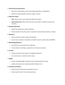 How to Write a Project Proposal Outline