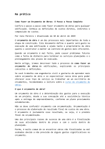 Como Fazer Or&ccedil;amento de Obras