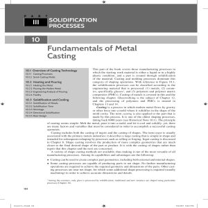 Fundamentals of Metal Casting | Manufacturing Processes