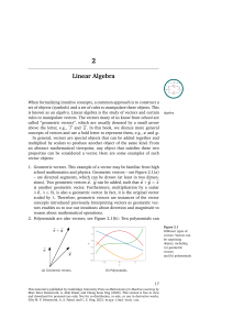 Linear Algebra for Machine Learning Textbook