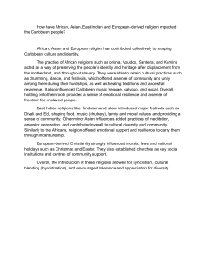 Religion's Impact on Caribbean Culture