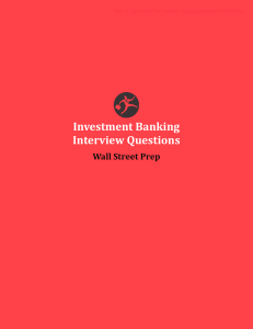 Investment Banking Interview Questions Guide