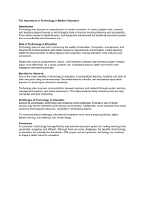 Technology's Role in Modern Education