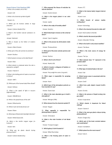 Science Trivia Questions and Answers