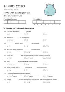 HIPPO 2020 English Test Preliminary Round