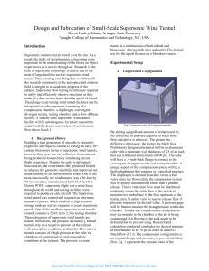Design and Fabrication of Small-Scale Supersonic Wind Tunnel