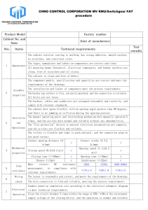 MV RMU Switchgear FAT Procedure