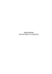Przewodnik pisania pracy naukowej