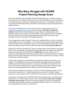 NCARB Project-Planning-Design Exam Guide