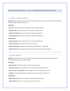 IB Business HL: Growth & Evolution Notes