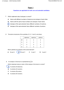 CAIE Chemistry IGCSE Isotopes Questions