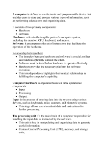 Introduction to Computers: Hardware, Software, and OS