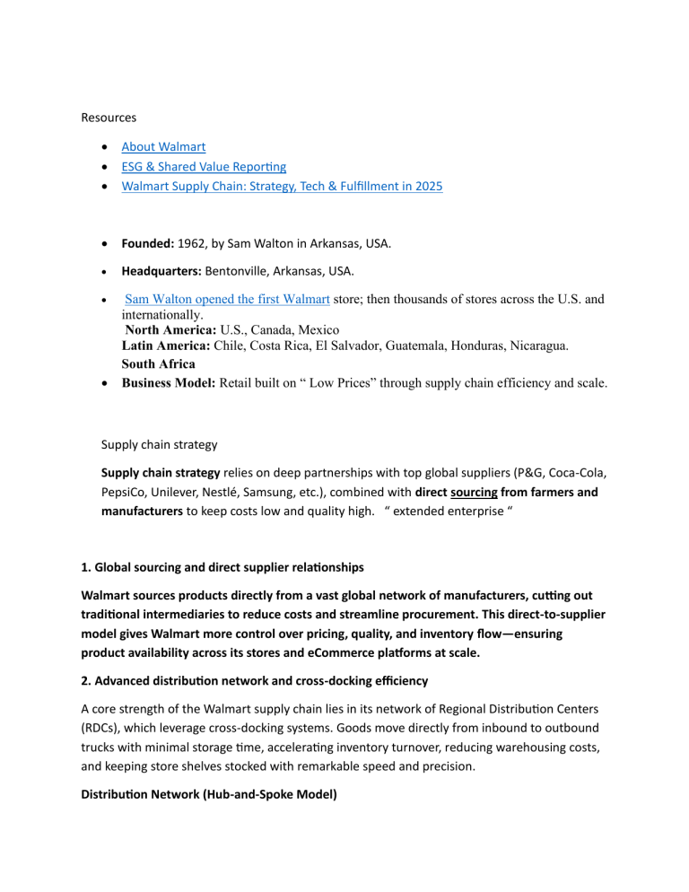 Walmart Supply Chain Strategy 2025