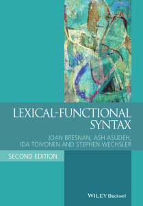 Lexical-Functional Syntax, 2nd Edition