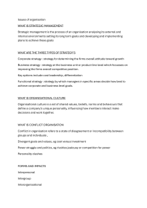 Strategic Management and Organisation