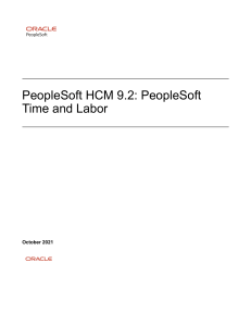 PeopleSoft HCM 9.2 Time and Labor Guide