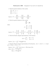 Math 2090: Differential Equations Assignment