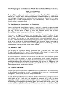 Philippine Society: A Modern Reflection