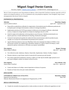 Plantilla CV para Desarrollador de Software