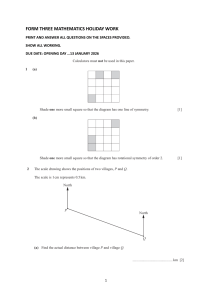 Form Three Math Holiday Work