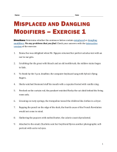 Misplaced & Dangling Modifiers Worksheet