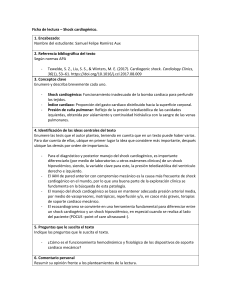 Fichas de Lectura sobre Tipos de Shock