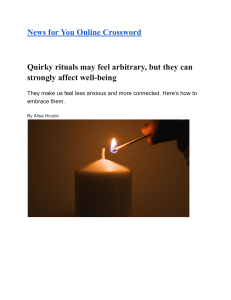 The Science of Rituals and Well-Being