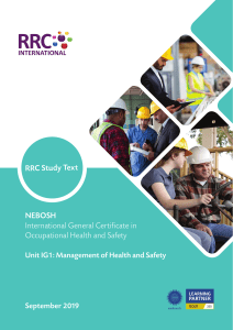 NEBOSH IG1 Study Text: Management of Health and Safety