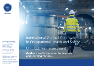 NEBOSH IG2 Risk Assessment Guide for Learners
