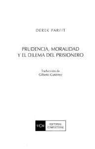 Parfit: Prudencia, Moralidad y Dilema del Prisionero