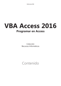 Gu&iacute;a de Programaci&oacute;n VBA Access 2016