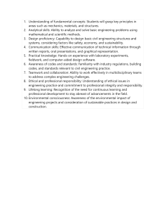 Civil Engineering Learning Outcomes