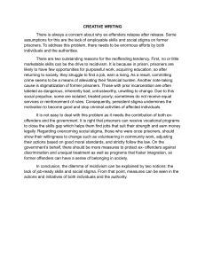 Recidivism Causes and Solutions