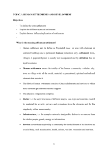 Human Settlements and Development Guide