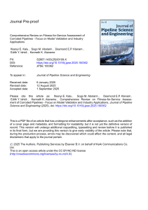 Fitness-for-Service Assessment of Corroded Pipelines