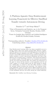 Platform-Agnostic DRL Framework for Sim2Real Autonomous Driving