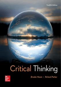 Critical Thinking Textbook Twelfth Edition