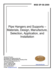 MSS SP-58-2009 Pipe Hangers & Supports Standard