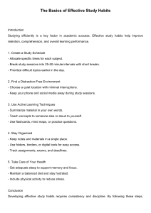 Guide to Effective Study Habits