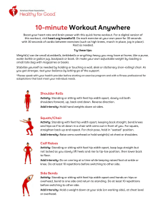 10-Minute Workout Guide from AHA