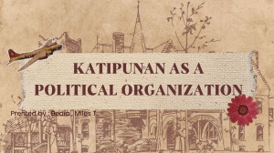 Katipunan as a Political Organization