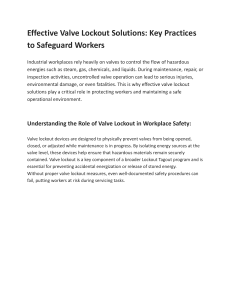 Effective Valve Lockout Solutions Guide